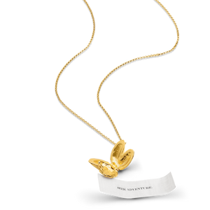 Fortune Cookie Locket (Medium) - Gold